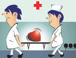 two-nursing-assistants-carrying-a-heart-symbol-in-a-stretcher_8732302